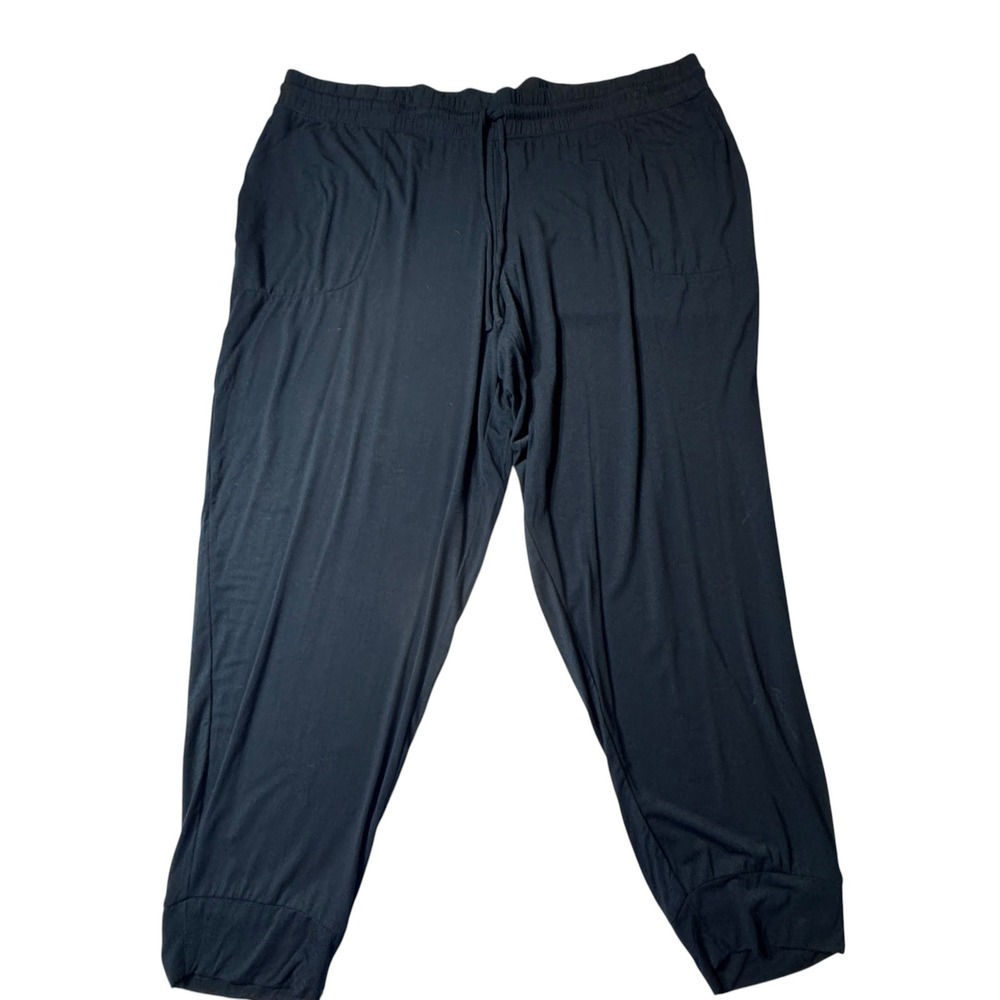 Soma Pajama Pants Womens XXL Black Cool Nights Banded Bottom Jogger Lounge Sleep